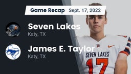 Recap: Seven Lakes  vs. James E. Taylor  2022