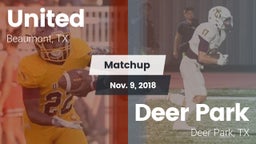 Matchup: United  vs. Deer Park  2018