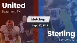Matchup: United  vs. Sterling  2019