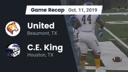 Recap: United  vs. C.E. King  2019