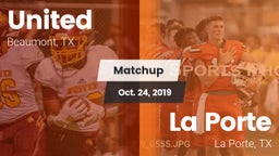 Matchup: United  vs. La Porte  2019