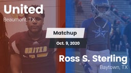 Matchup: United  vs. Ross S. Sterling  2020