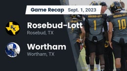Recap: Rosebud-Lott  vs. Wortham  2023