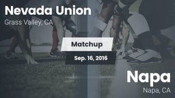 Matchup: Nevada Union High vs. Napa  2016