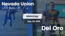 Matchup: Nevada Union High vs. Del Oro  2016