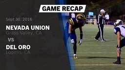 Recap: Nevada Union  vs. Del Oro  2016