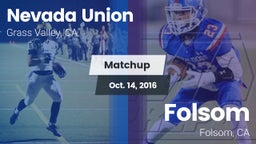 Matchup: Nevada Union High vs. Folsom  2016