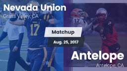 Matchup: Nevada Union High vs. Antelope  2017