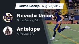 Recap: Nevada Union  vs. Antelope  2017