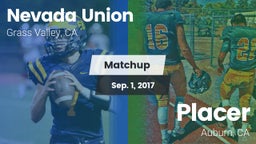 Matchup: Nevada Union High vs. Placer  2017