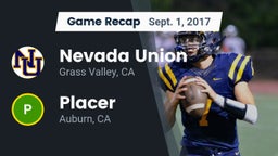 Recap: Nevada Union  vs. Placer  2017