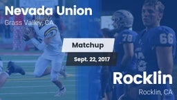 Matchup: Nevada Union High vs. Rocklin  2017