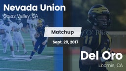 Matchup: Nevada Union High vs. Del Oro  2017