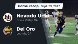 Recap: Nevada Union  vs. Del Oro  2017