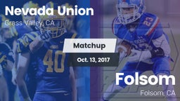 Matchup: Nevada Union High vs. Folsom  2017