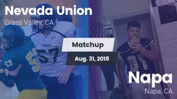 Matchup: Nevada Union High vs. Napa  2018