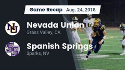 Recap: Nevada Union  vs. Spanish Springs  2018