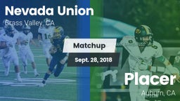 Matchup: Nevada Union High vs. Placer  2018