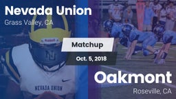 Matchup: Nevada Union High vs. Oakmont  2018