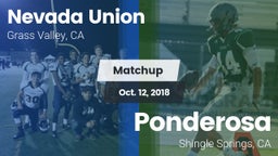 Matchup: Nevada Union High vs. Ponderosa  2018