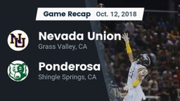 Recap: Nevada Union  vs. Ponderosa  2018