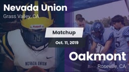Matchup: Nevada Union High vs. Oakmont  2019