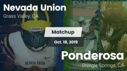 Matchup: Nevada Union High vs. Ponderosa  2019
