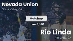 Matchup: Nevada Union High vs. Rio Linda  2019