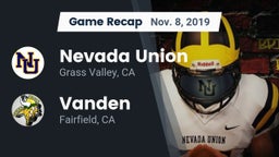 Recap: Nevada Union  vs. Vanden  2019