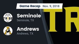Recap: Seminole  vs. Andrews  2018