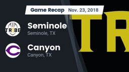 Recap: Seminole  vs. Canyon  2018