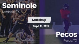 Matchup: Seminole  vs. Pecos  2019