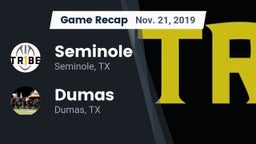 Recap: Seminole  vs. Dumas  2019