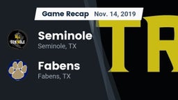 Recap: Seminole  vs. Fabens  2019