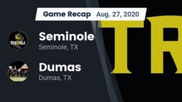 Recap: Seminole  vs. Dumas  2020