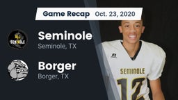 Recap: Seminole  vs. Borger  2020