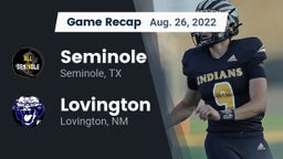 Recap: Seminole  vs. Lovington  2022