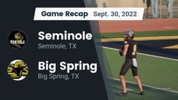 Recap: Seminole  vs. Big Spring  2022