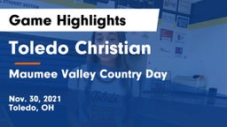 Toledo Christian  vs Maumee Valley Country Day  Game Highlights - Nov. 30, 2021