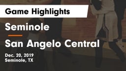 Seminole  vs San Angelo Central  Game Highlights - Dec. 20, 2019