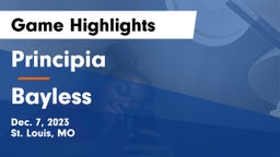 Principia  vs Bayless  Game Highlights - Dec. 7, 2023