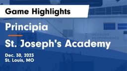 Principia  vs St. Joseph's Academy Game Highlights - Dec. 30, 2023