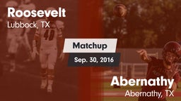 Matchup: Roosevelt High vs. Abernathy  2016