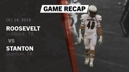 Recap: Roosevelt  vs. Stanton  2016