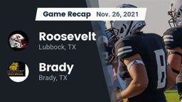 Recap: Roosevelt  vs. Brady  2021