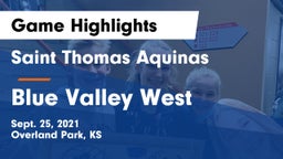 Saint Thomas Aquinas  vs Blue Valley West Game Highlights - Sept. 25, 2021