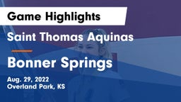 Saint Thomas Aquinas  vs Bonner Springs Game Highlights - Aug. 29, 2022