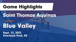 Saint Thomas Aquinas  vs Blue Valley Game Highlights - Sept. 13, 2022