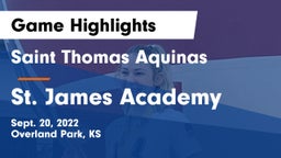 Saint Thomas Aquinas  vs St. James Academy  Game Highlights - Sept. 20, 2022