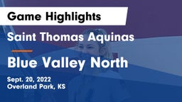 Saint Thomas Aquinas  vs Blue Valley North  Game Highlights - Sept. 20, 2022